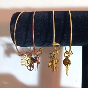 CHARM HARVEST! Bangle Charm Bracelet Lot. Cool designs